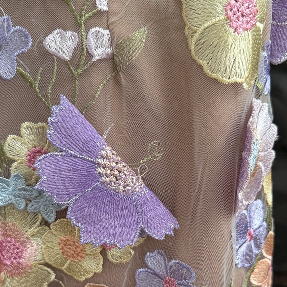 Elliatt Anthea Pastel Floral Embroidered Dress - Picture 5 of 7